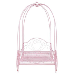 Massi - Metal Twin Canopy Bed - Powder Pink