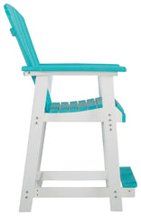 Eisely - Turquoise / White - Barstool (Set of 2)