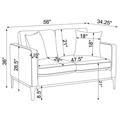 Apperson - Upholstered Track Arm Sofa Set