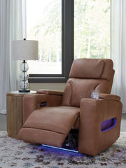 Clean-Slate - Caramel - Power Recliner / Adj Headrest