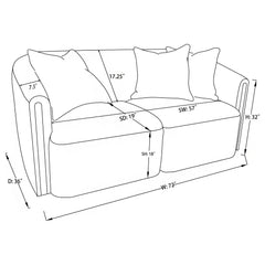 Townsend - Chenille Upholstered Sofa Set