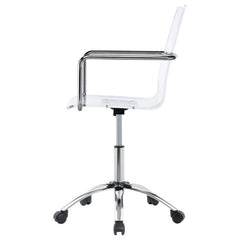 Amaturo - Acrylic Adjustable Home Office Desk Chair - Clear