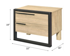 Erasto - Accent Table - Oak & Black Finish