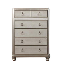 Bling Game - 6-Drawer Bedroom Chest - Metallic Platinum