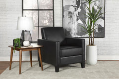 Julio - Upholstered Track Arm Accent Chair - Black