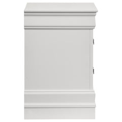 Louis Philippe - 2 Drawers Nightstand Bedside Table - White