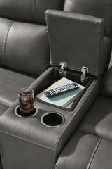 Bleckley - Power Reclining Loveseat With Console / Adjustable Headrest