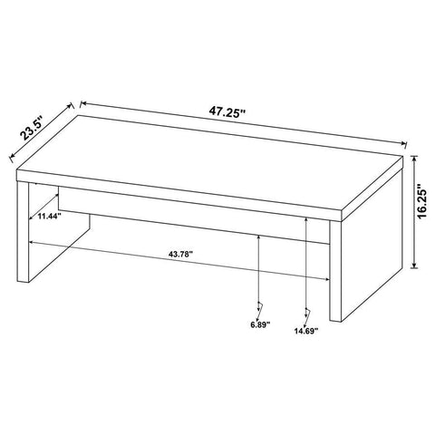 Lynette - Rectangular Engineered Wood Coffee Table - Mango