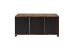 Nineel - Coffee Table - Obscure Glass, Rustic Oak & Black