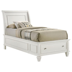 Selena - Sleigh Bed with Footboard Storage