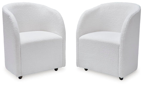 Rowanbeck - Dining Upholstered Arm Chair (Set of 2) - Ivory
