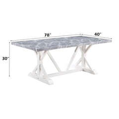 Hollyn - Dining Table With Engineering Stone Top - White