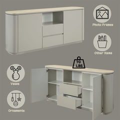 Ingram - Server - Ceramic Top & Light Gray Finish