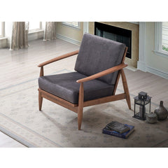 Alisa - Accent Chair - Charcoal & Brown