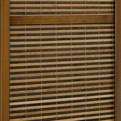 Browning - 4-Panel Bamboo Room Divider Folding Screen - Walnut