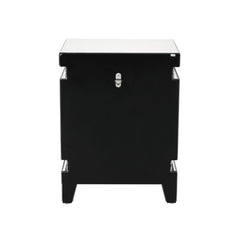 Lotus - Accent Table - Mirrored & Faux Ice Cube Crystals
