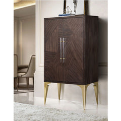 Andy - Bar Cabinet - Brushed Brown Oak Champagne