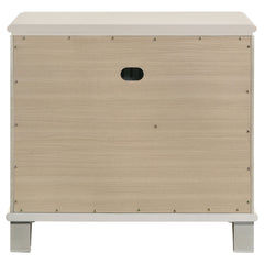 Olivia - 2-Drawer Nightstand Bedside Table - Pearl White