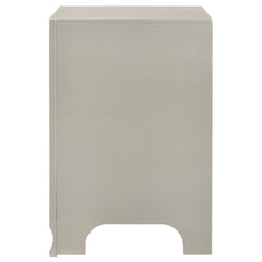 Salford - 2-Drawer Nightstand - Metallic Sterling