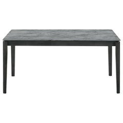 Stevie - Rectangular Faux Marble Top Dining Table