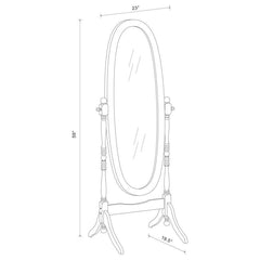 Foyet - Wood Adjustable Length Cheval Mirror