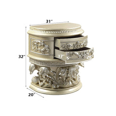 Vatican - Nightstand - Champagne Silver Finish