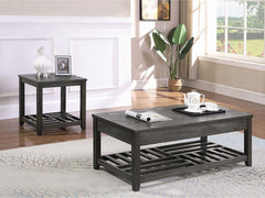 Cliffview - Lift Top Coffee Table With Storage - Cavities Gray