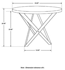 Zack - Round End Table - Smokey Gray And Black