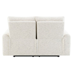 Lalisa - Power Motion Loveseat With USB Port - Cream Chenille