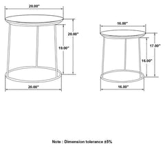 Loannis - 2 Piece Round Mango Wood Nesting Table - Matte Black