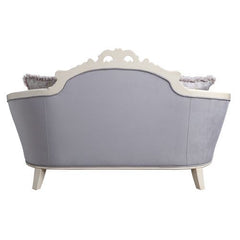 Galelvith - Loveseat With 4 Pillows - Gray Fabric