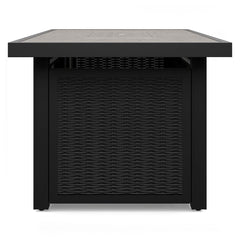 Beachcroft - Rectangular Fire Pit Table - Black / Light Gray