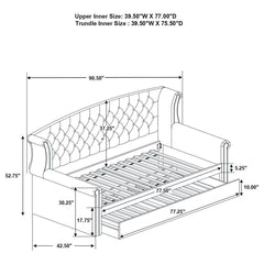 Scarlett - Upholstered Daybed With Trundle