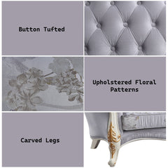 Galelvith - Sofa With 6 Pillows - Gray Fabric