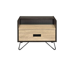 Melkree - Accent Table - Oak & Black Finish