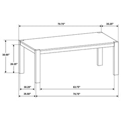 Scottsdale - Solid Wood Dining Table - Washed Brown