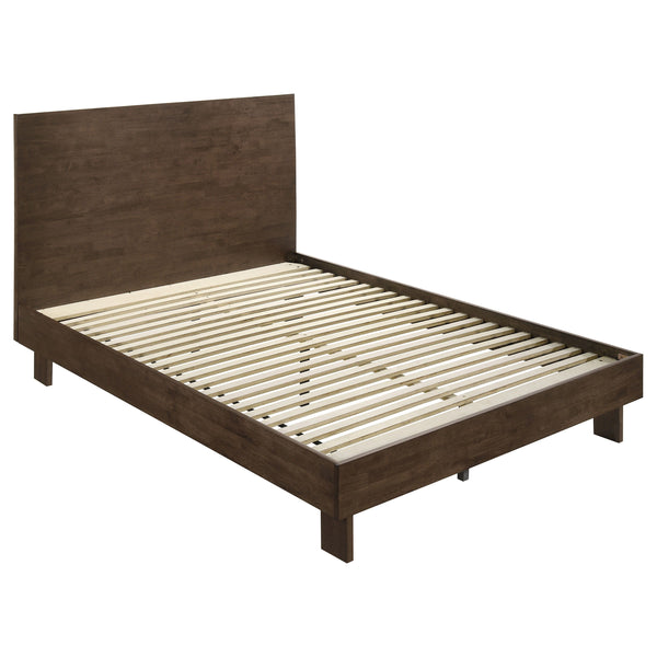 Glenwood - Eastern King Platform Panel Bed - Warm Brown