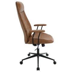 Ranger - Upholstered Adjustable Home Office Desk Chair- Brown