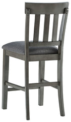 Hallanden - Black / Gray - Upholstered Barstool (Set of 2)