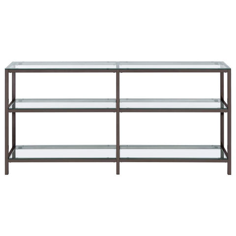 Kate - 2-Shelf Console Bookcases - Black Nickel