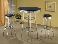 Retro - Round 30" 1950's Bistro Pub Height Bar Table