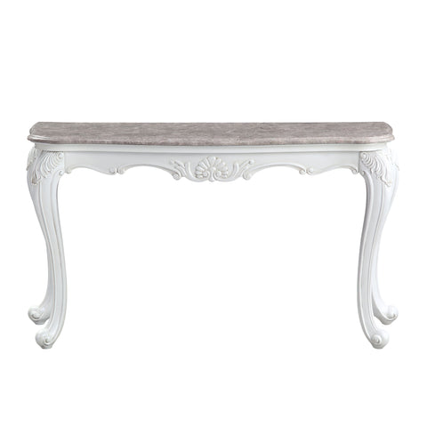 Ciddrenar - Accent Table - Marble Top & White Finish