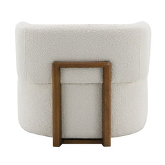 Darius - Accent Chair With Pillow - Beige Boucle