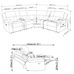 Bahrain - Modular Reclining Sectional Sofa