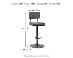 Strumford - Tall Swivel Barstool (Set of 2)