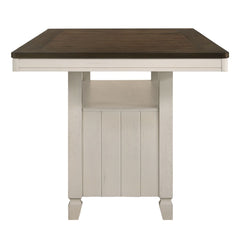 Tasnim - Counter Dining Table - Oak & Antique White