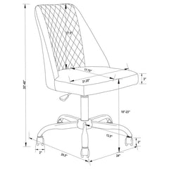 Althea - Upholstered Adjustable Home Office Desk Chair