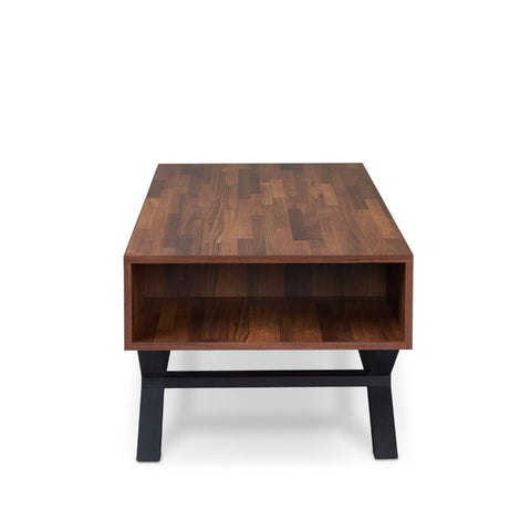 Karine - Coffee Table - Walnut & Sandy Black