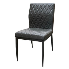 Cargo - Chair - Gray Synthetic Leather & Gunmetal