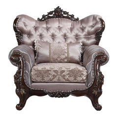 Benbek - Chair - Fabric & Antique Oak Finish